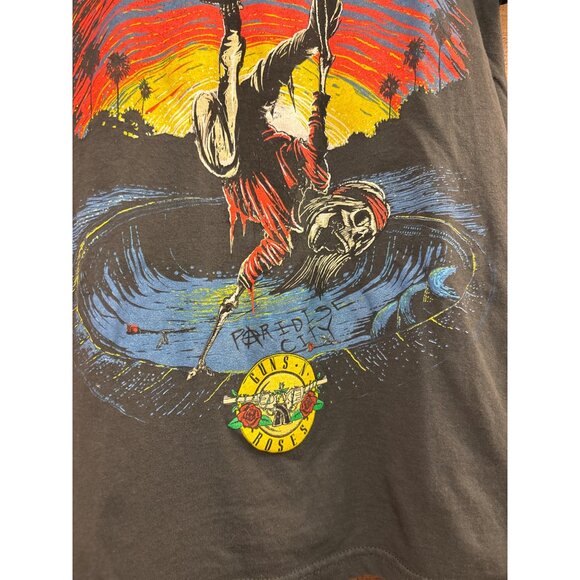 Guns N Roses Paradise City Skeleton T-Shirt Black Cotton Small - Picture 4 of 8
